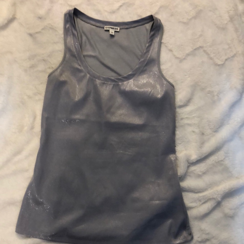 Gray dressy top